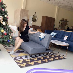 Sofa bed không tay kích thước 170×90 SFB04 màu xanh 4
