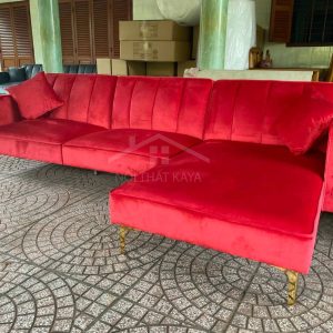 Sofa góc 240x180 đỏ 1
