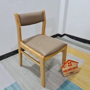 Ghế BENLA gỗ tự nhiên bọc nệm Simili