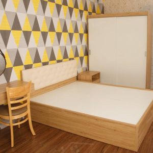 Bộ Nội Thất Phòng Ngủ Mdf Pn009 (giường - Tủ Quần áo - Tủ đầu Giường) (1)