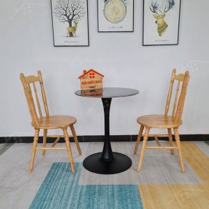 Bamboo 2 Ghế + Bàn đá Chân Tulip