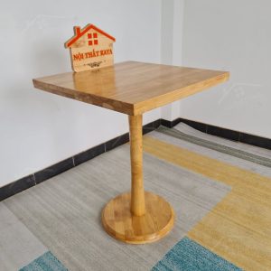Bàn Chân Trụ Gỗ Tự Nhiên - Mặt Bàn Vuông (3)
