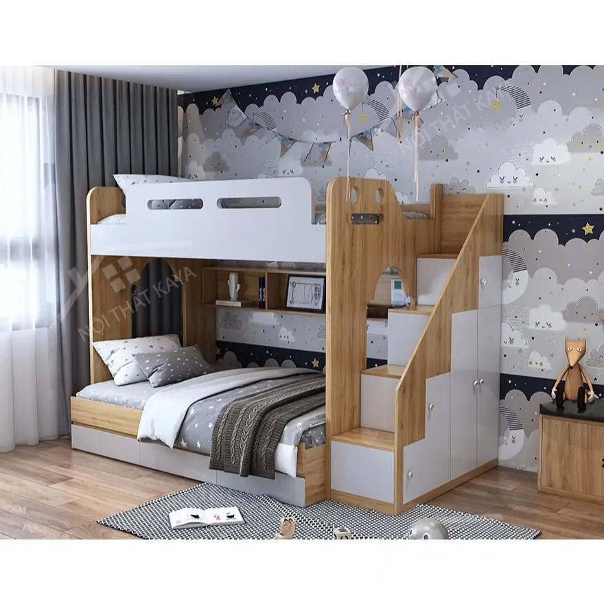Giường Tầng Gỗ Công Nghiệp 044 (2)