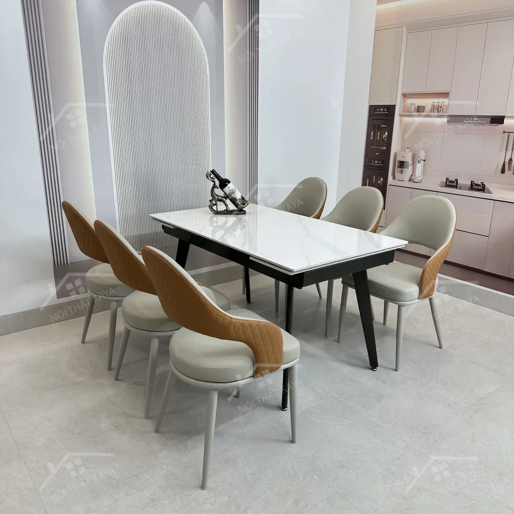 Bộ Bàn Ghế Nhập Khẩu Alix - 6 Ghế - K57 - Kéo Dài (2)