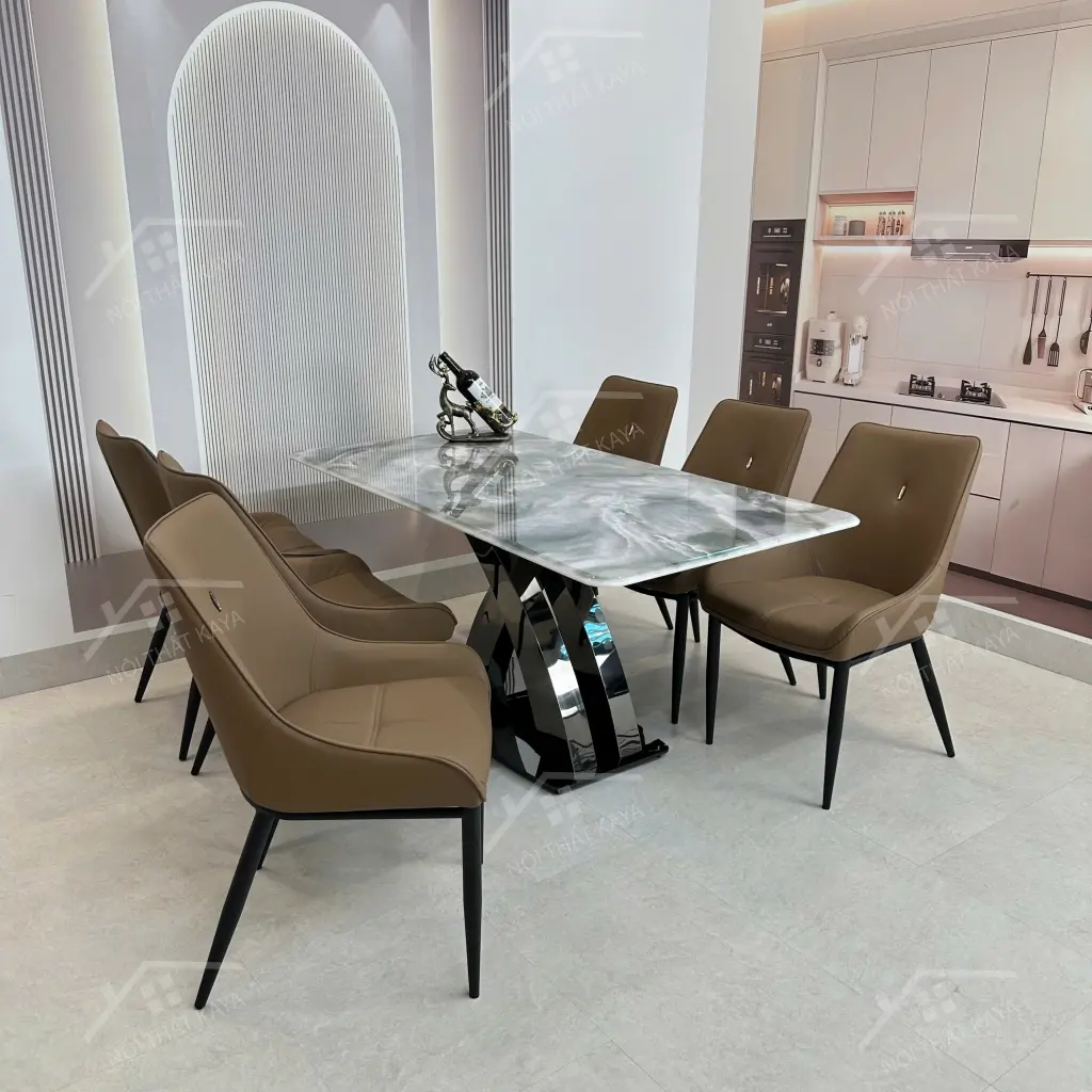 Bộ Bàn Ghế Nhập Khẩu Beyli - 6 Ghế - K21 (1)
