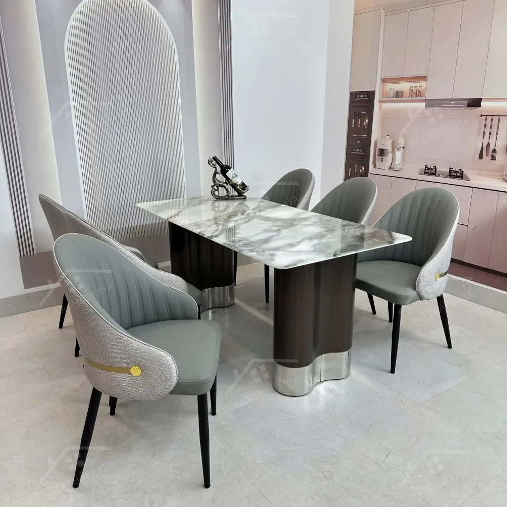 Bộ Bàn Ghế Nhập Khẩu Lisa - 6 Ghế - K86