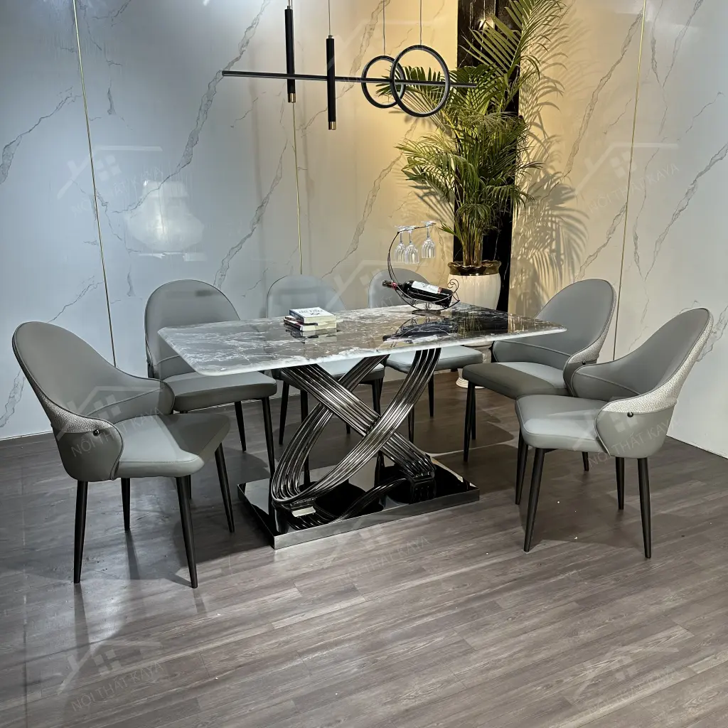Bộ Bàn Ghế Nhập Khẩu Rex - 6 Ghế - K12