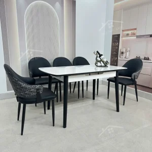 Bộ Bàn Ăn Mặt Đá Thông Minh Mở Rộng K25 – 6 Ghế Gina (2)
