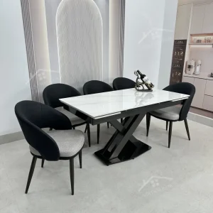 Bộ Bàn Ăn Mặt Đá Thông Minh Mở Rộng K44 – 6 Ghế Kenzo (4)
