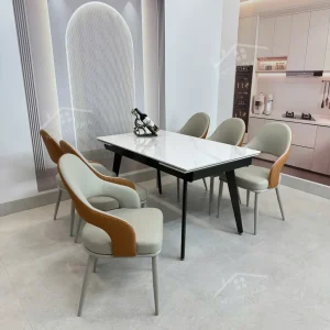 Bộ Bàn Ăn Mặt Đá Thông Minh Mở Rộng K57 – 6 Ghế Alix (3)