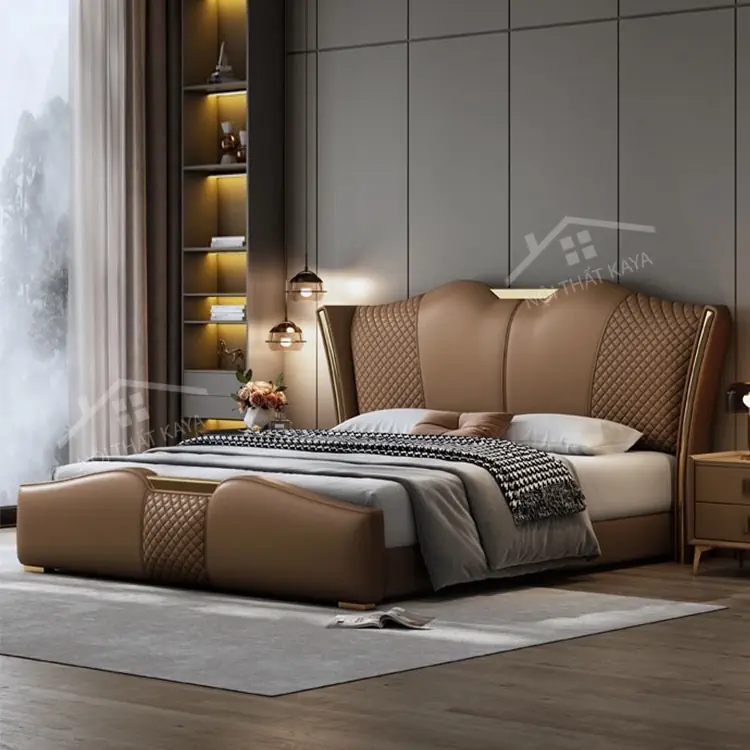 Giường Bọc Nệm đầu Kiểu Gndk030 (3)
