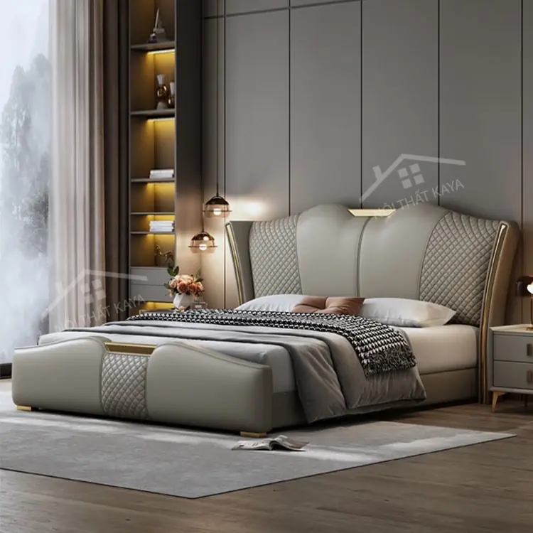 Giường Bọc Nệm đầu Kiểu Gndk030 (4)