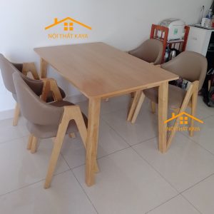 Set Bàn Ăn 4 Ghế Ema (Tự Nhiên) BAK-501