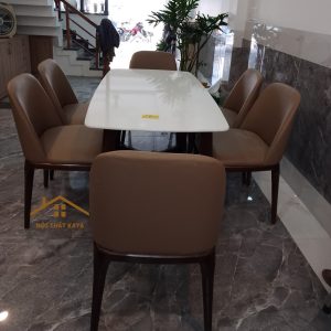 Bộ Bàn Ăn 6 Ghế Mặt Đá Nhập Khẩu Doxa BAK - 01