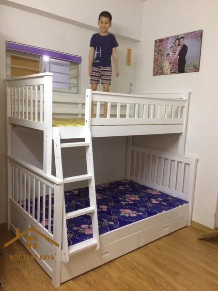 Giường 2 Tầng Xuất Khẩu BF118 (1m-1m2) - Nâu - Ảnh 12