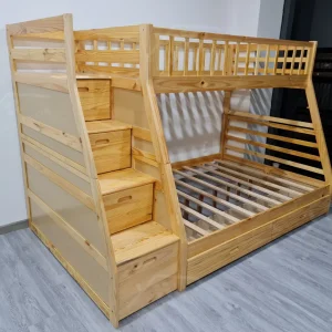 Giường 2 Tầng Xuất Khẩu GT292 (1m-1m4) - Tự Nhiên