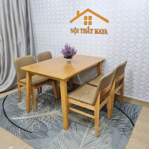 Set Bàn Ăn 4 Ghế Hana (Tự Nhiên) BAK-498