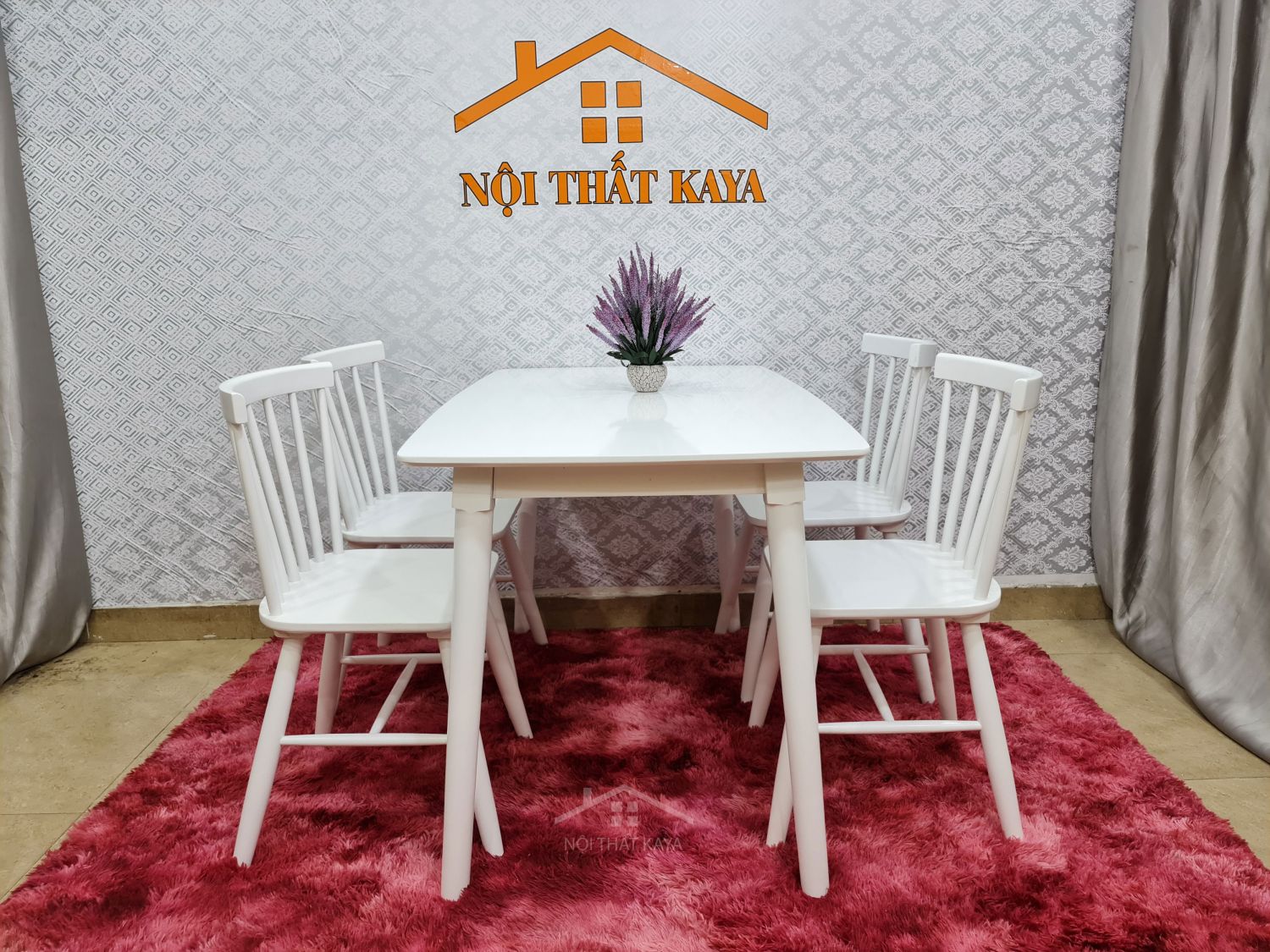 Set Bàn Ăn 4 Ghế Sunny (Trắng) BAK-480 - Ảnh 9